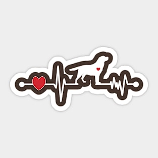 Labrador Retriever Heartbeats Sticker